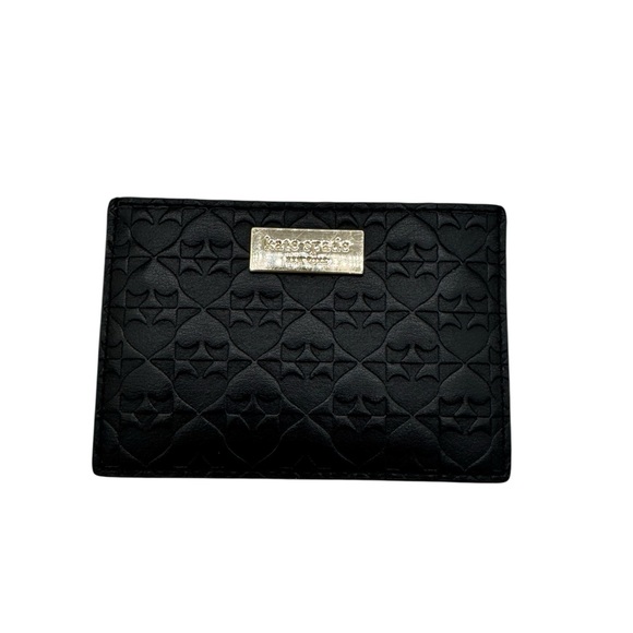 kate spade Accessories - 🖤 Kate Spade Black Quilted Spade Logo Cardholder – EUC 🖤
